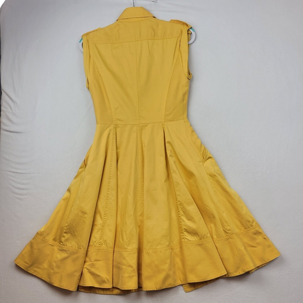 Karen Millen Yellow Sleeveless Shirt Midi Dress - Picture 11 of 16